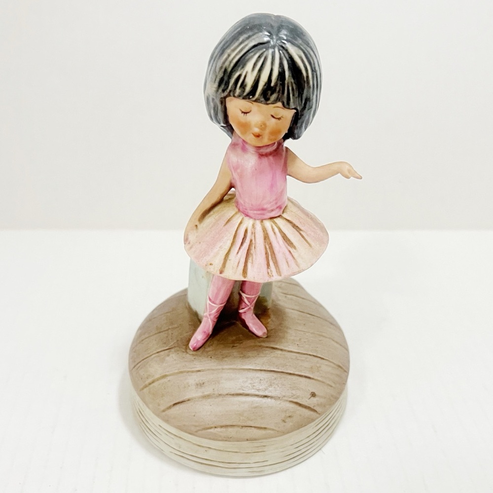 1974 Fran Mar Moppets Ballerina Dancer Gorham Figurine Music Box